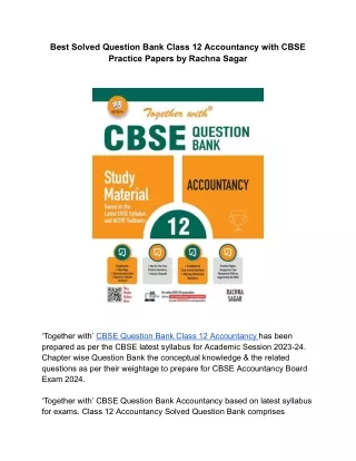 best solved question bank class 12 accountancy