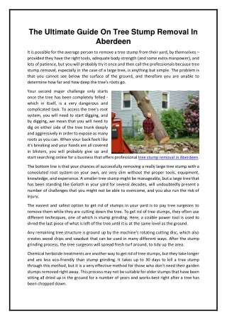 the ultimate guide on tree stump removal