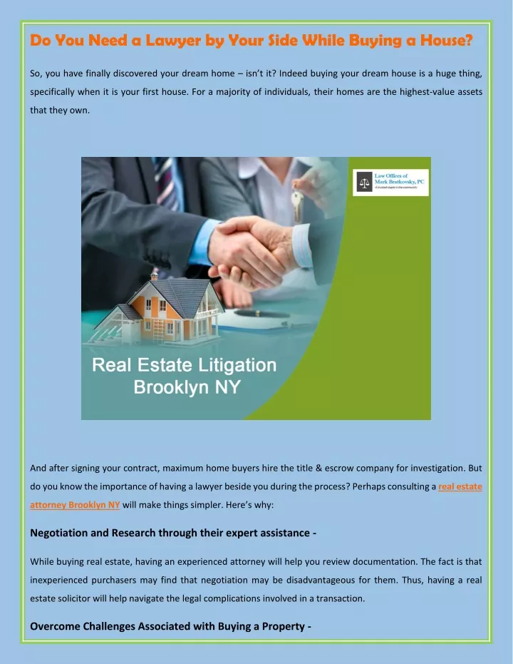 PPT Do You Need a Lawyer by Your Side While Buying a House PowerPoint Presentation ID12067295
