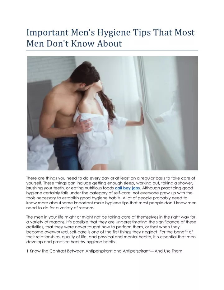 important men s hygiene tips that most