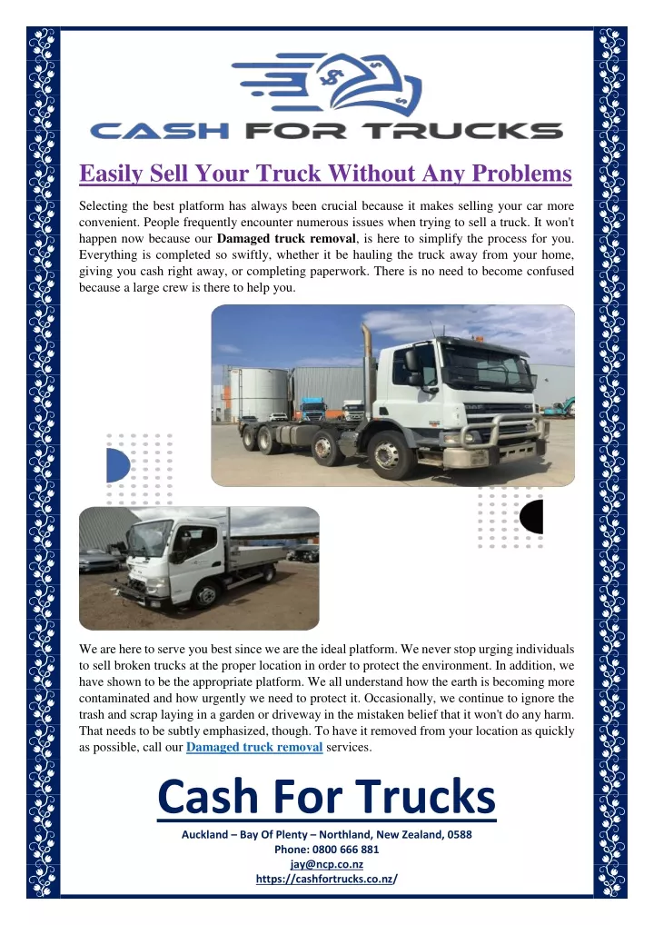 easily sell your truck without any problems