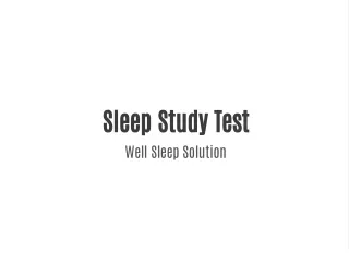 sleep study test well sleep solution