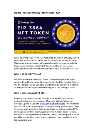 explore the major intriguing facts about eip 3664