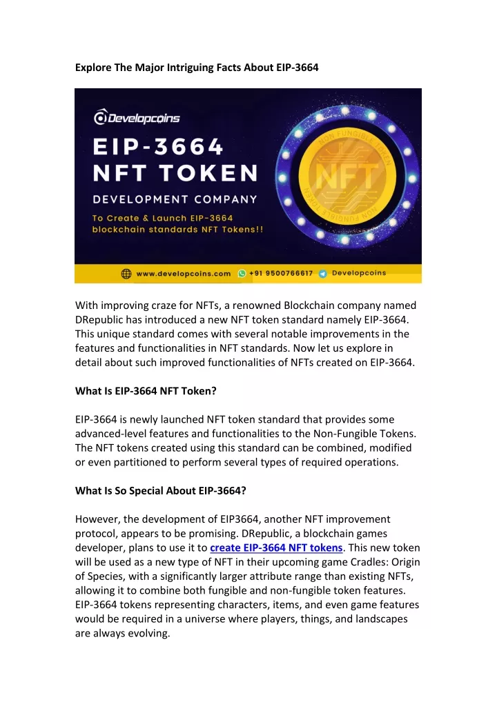 explore the major intriguing facts about eip 3664