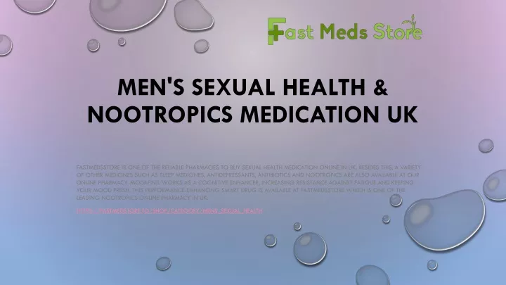 men s sexual health nootropics medication uk