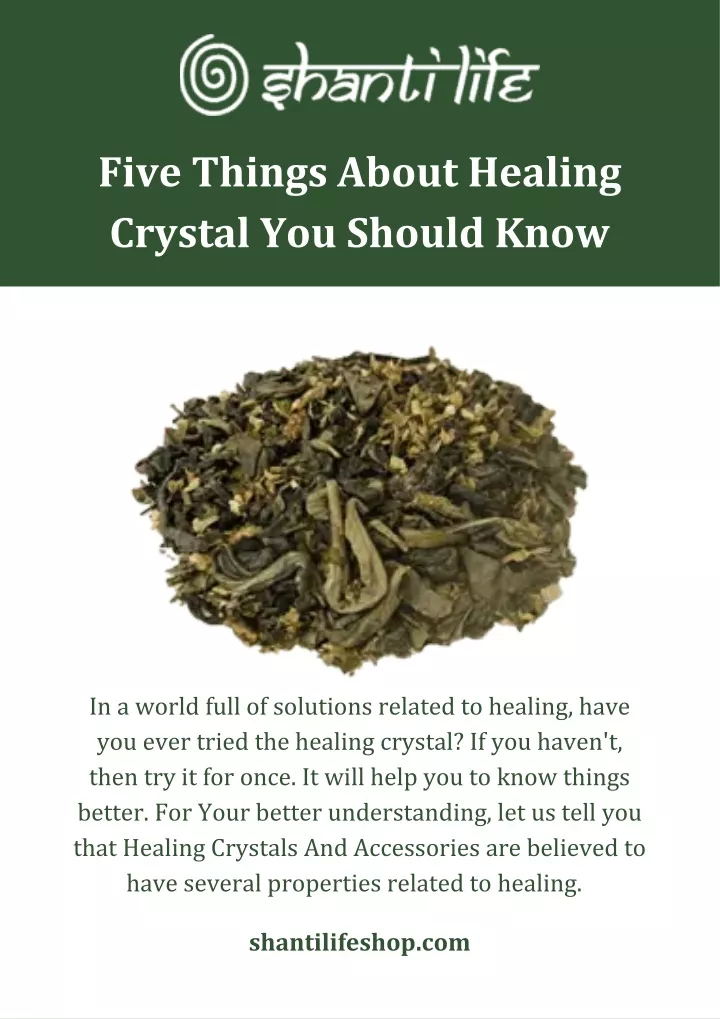 five things about healing crystal you should know