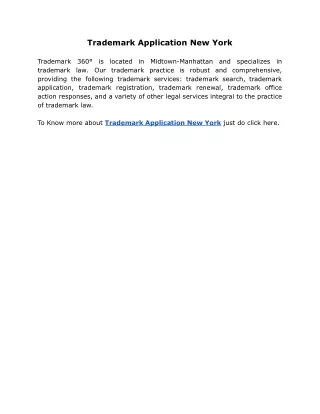 trademark application new york
