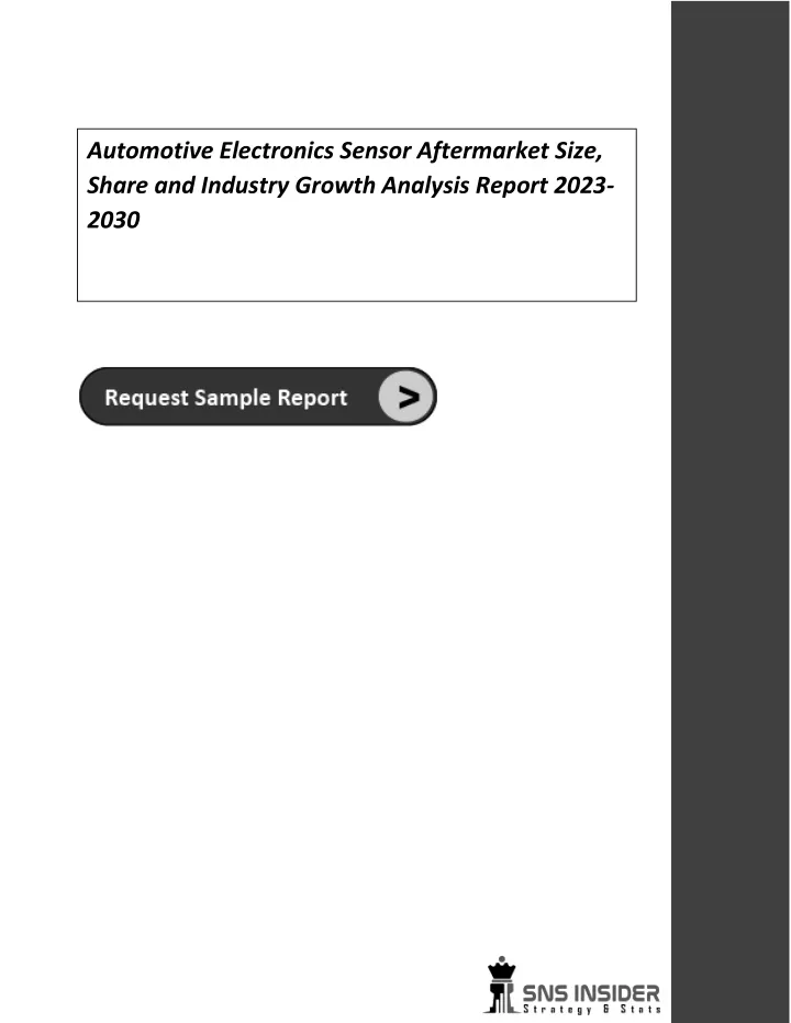 automotive electronics sensor aftermarket size