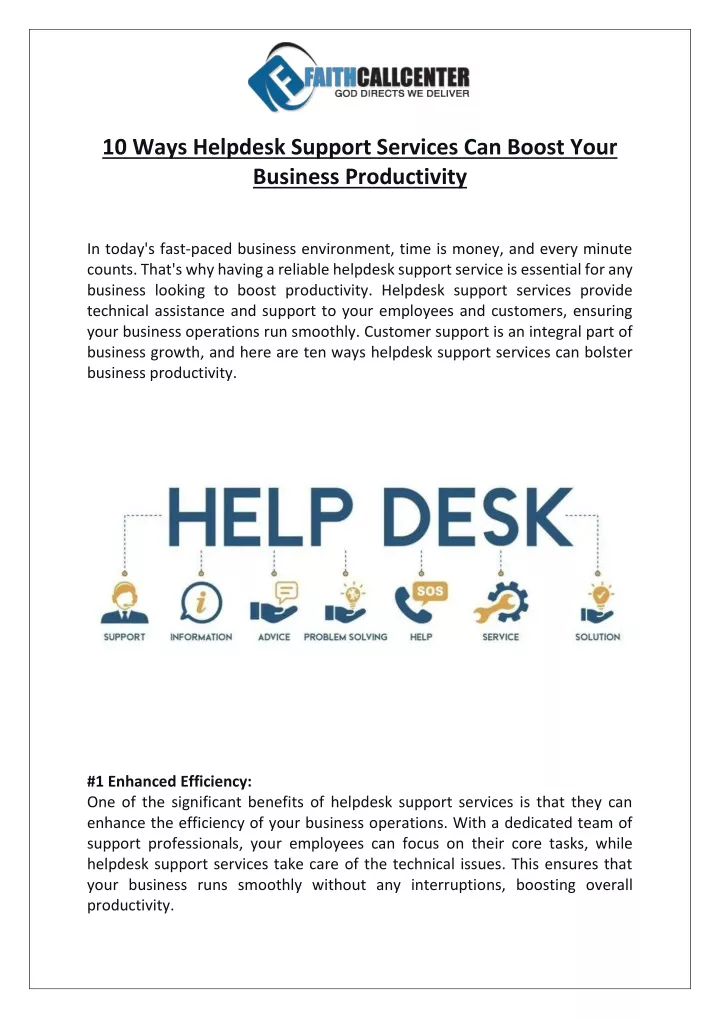 10 ways helpdesk support services can boost your