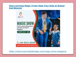 how learning magic tricks help your kids