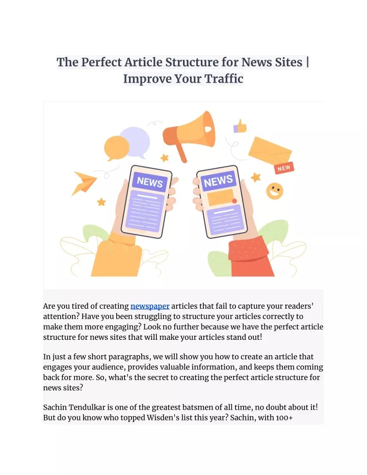 the perfect article structure for news sites