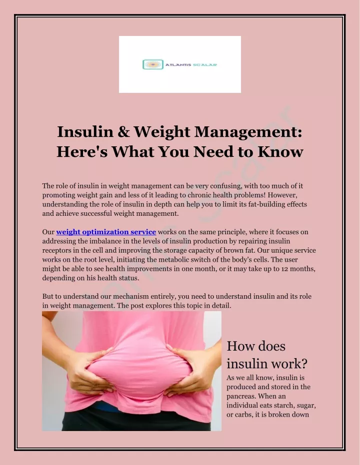 insulin weight management here s what you need