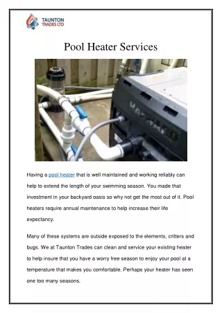 Pool Heater Services