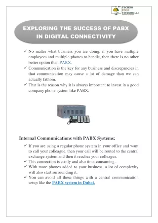 exploring the success of pabx in digital