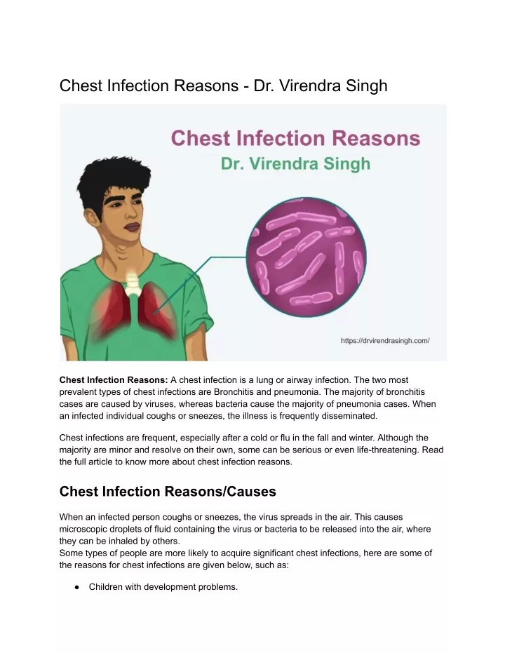 chest infection reasons dr virendra singh