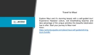 Self-guided tour of Maui