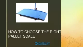 how to choose the right pallet scale