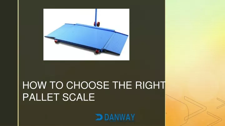 how to choose the right pallet scale