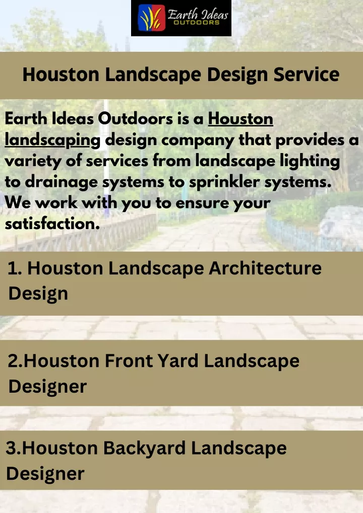 houston landscape design service