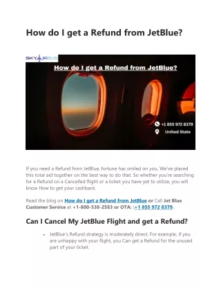 How do I get a Refund from JetBlue