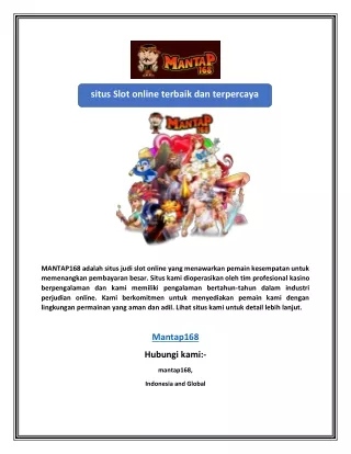 situs Slot online terbaik dan terpercaya