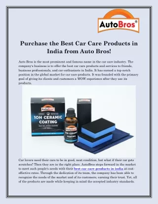 best car care products in india