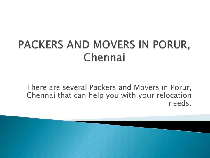 packers and movers in porur chennai