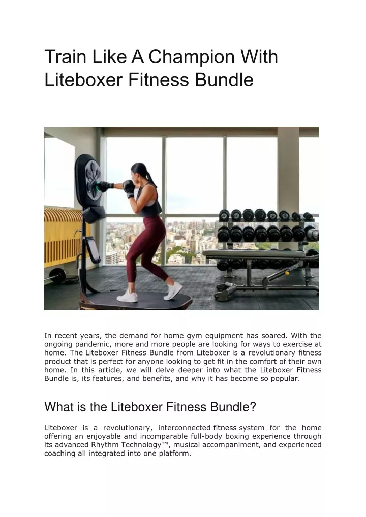 train like a champion with liteboxer fitness