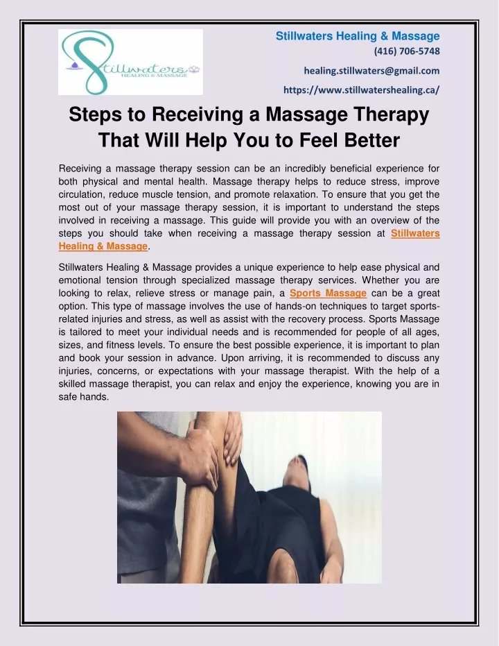 stillwaters healing massage