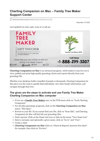 charting companion on mac family tree maker