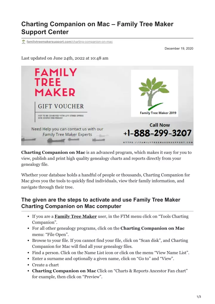 charting companion on mac family tree maker