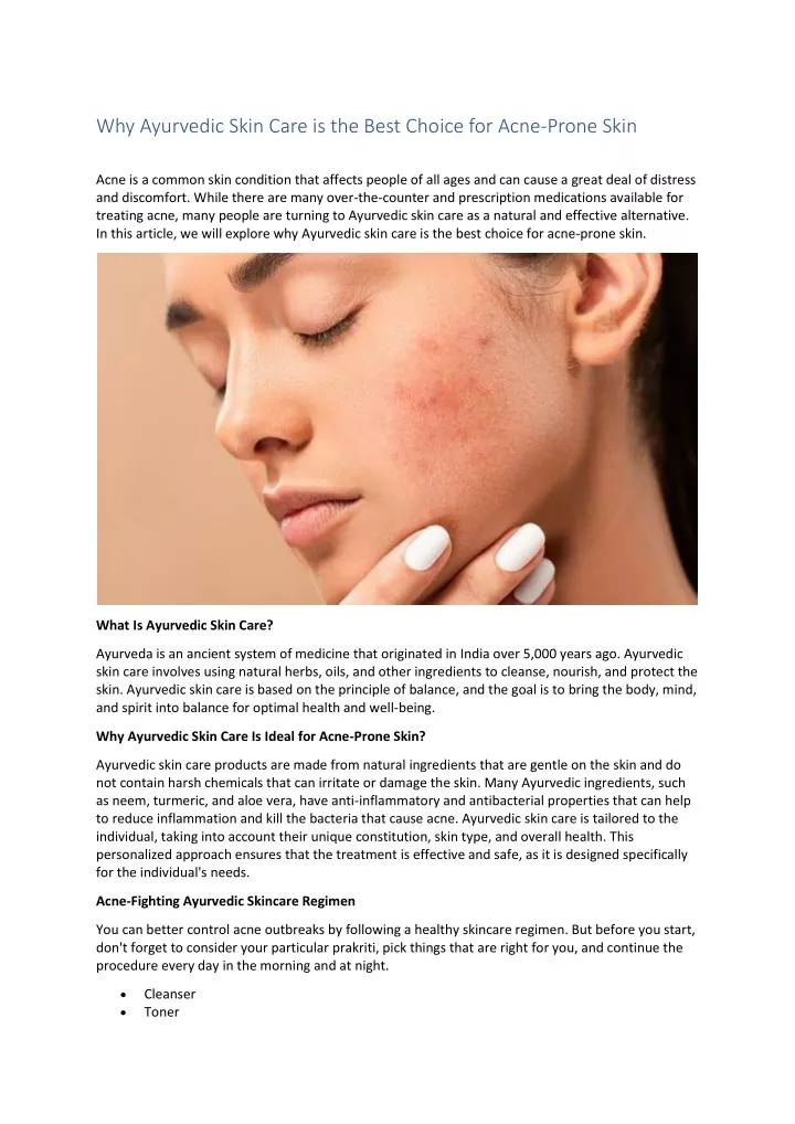 why ayurvedic skin care is the best choice