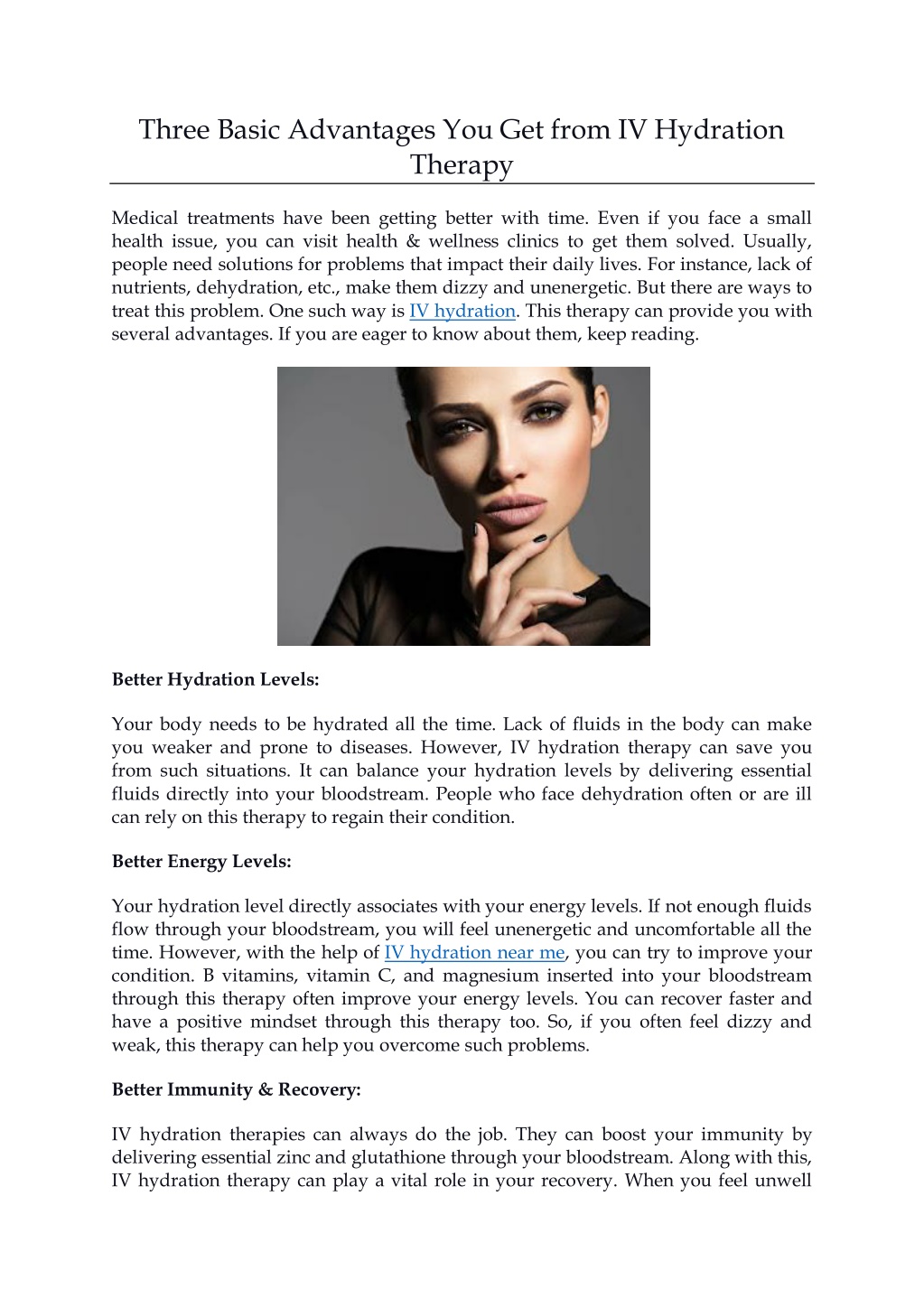 PPT - Three Basic Advantages You Get from IV Hydration Therapy ...