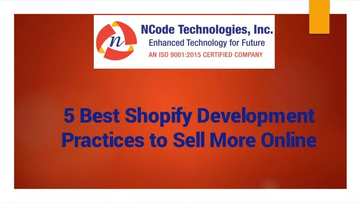 5 best shopify development practices to sell more online