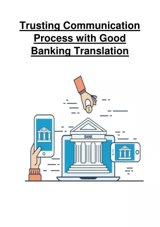 Trusting Communication Process with Good Banking Translation