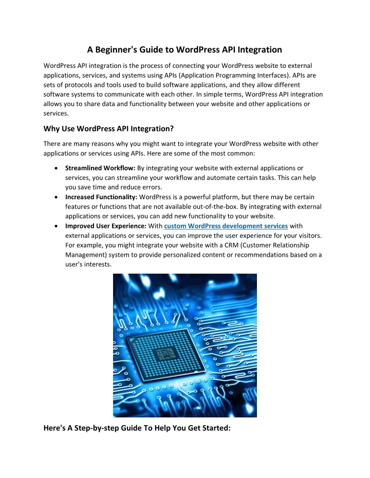 a beginner s guide to wordpress api integration