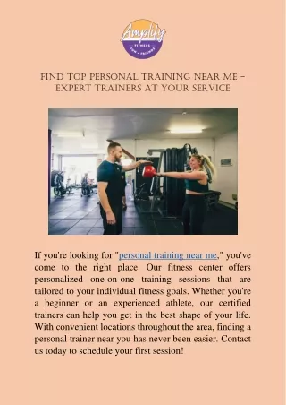 personal training near me