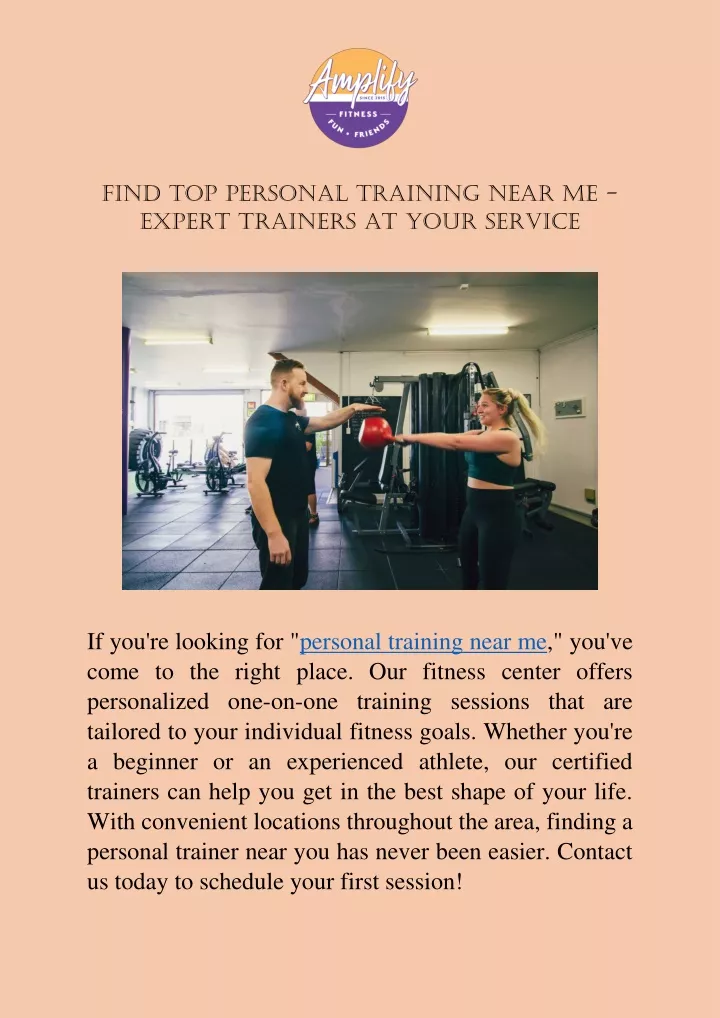 find top personal training near me expert