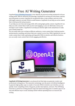 free ai writing generator