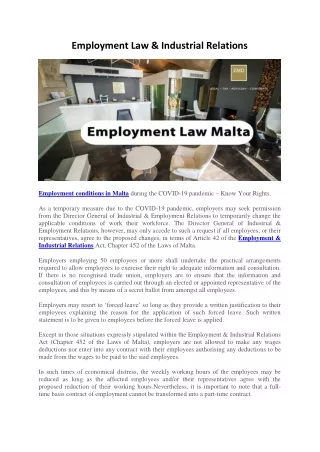 Employment Law Malta