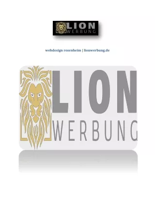 webdesign rosenheim | lionwerbung.de