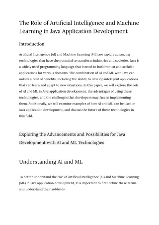 the role of artificial intelligence and machine