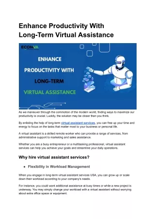 enhance productivity with long term virtual