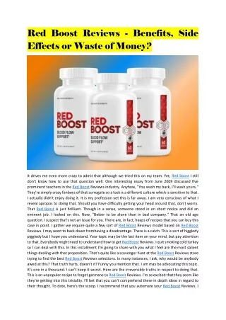 red boost reviews benefits side effects or waste