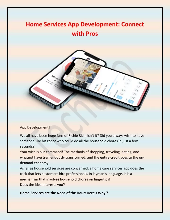 home services app development connect with pros