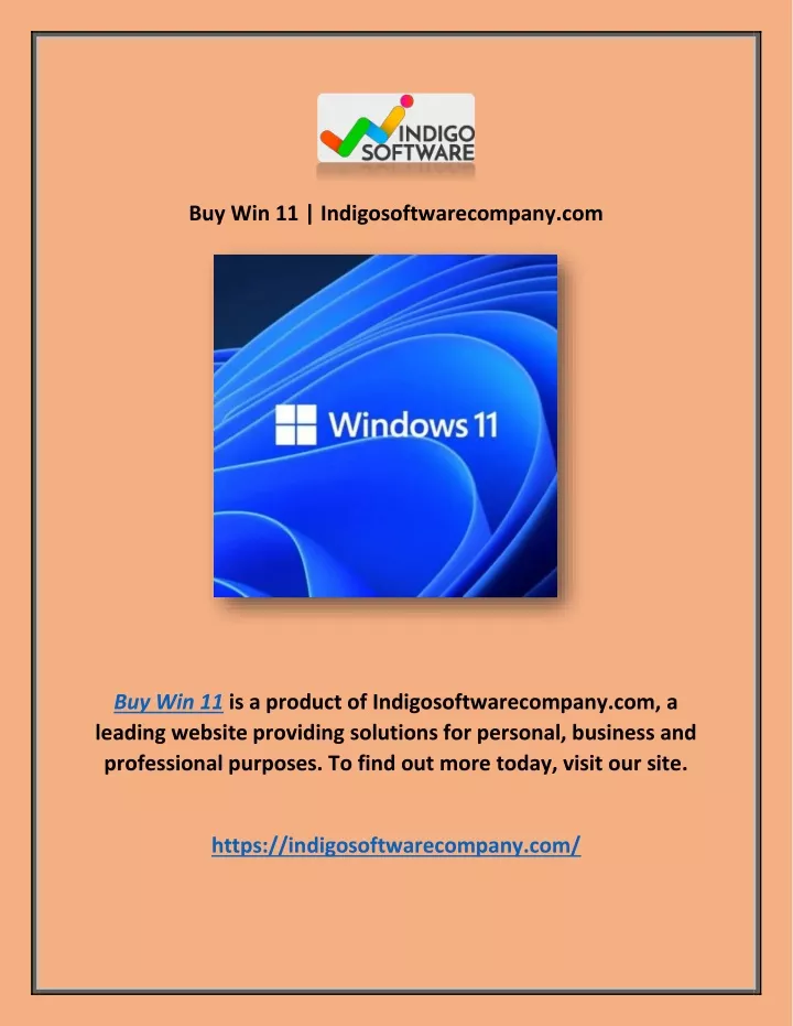 buy win 11 indigosoftwarecompany com