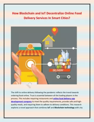how blockchain and iot decentralize online food