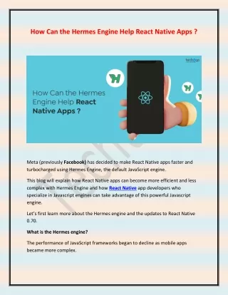 how can the hermes engine help react native apps