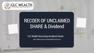 Recovery of shares  | Unclaimed Dividend | physical share certificate