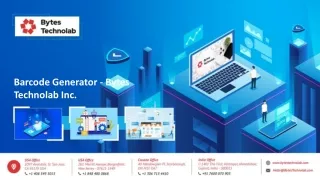 Barcode Generator - Bytes Technolab Inc.